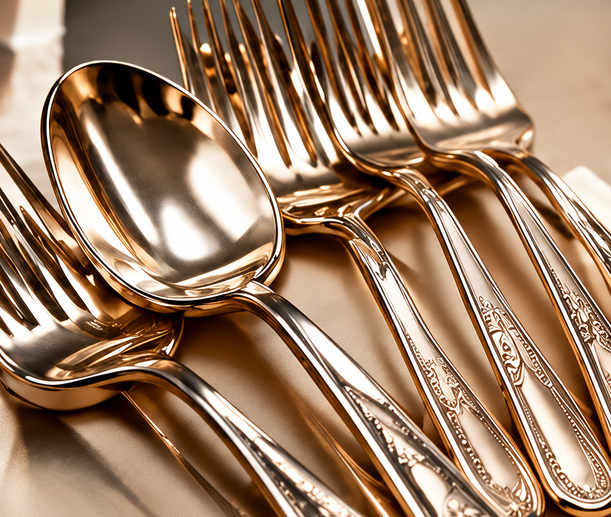 Silver spoons and forks